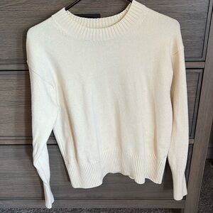 Cream crew neck sweater